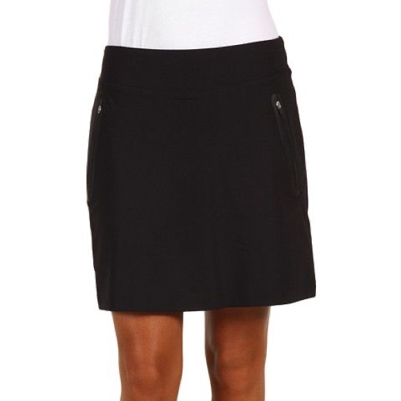NIKE Dri-Fit No Sew Black Golf Skort Shorts Skirt Zip Pockets Women’s Size S - Picture 1 of 10